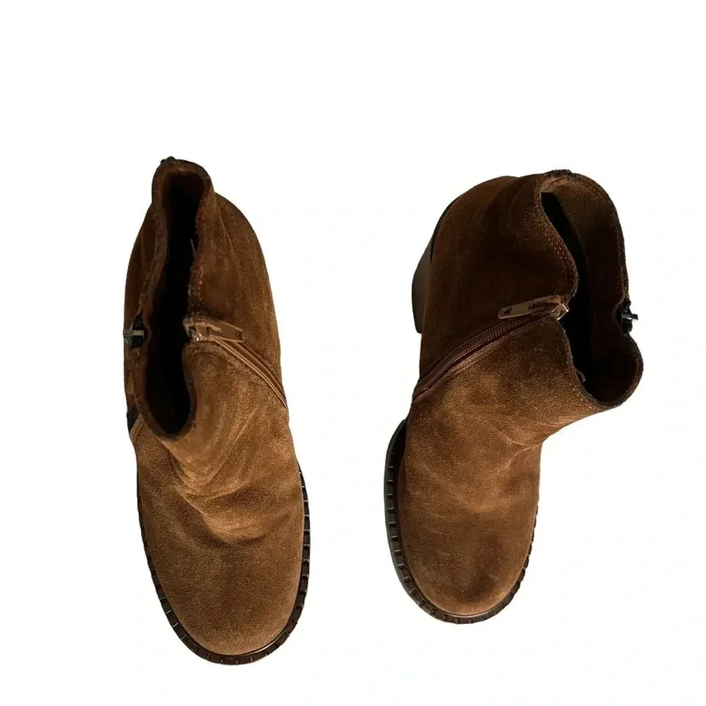Steve Madden Moby Women's Boots Cognac Brown Suede Size 9 M